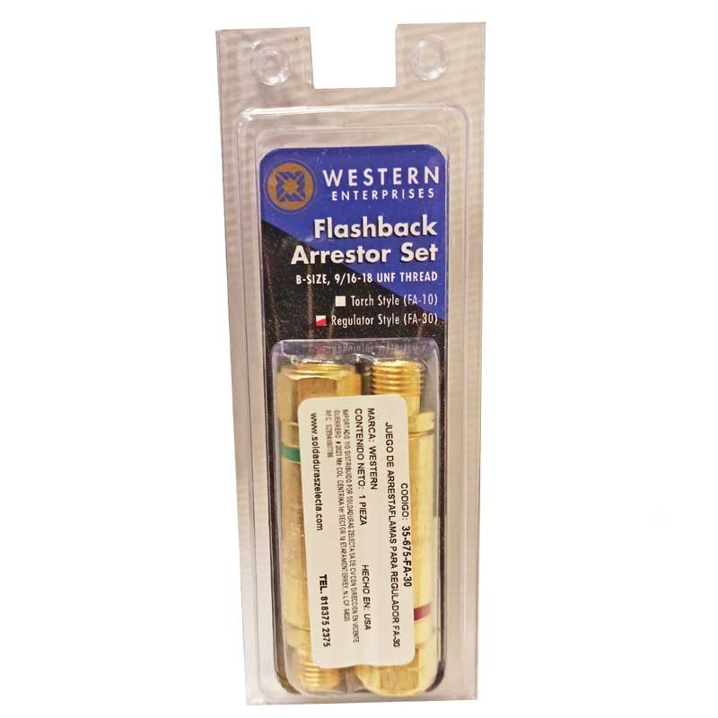 Juego de arrestaflamas para regulador